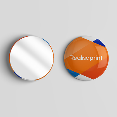 badge miroir rond