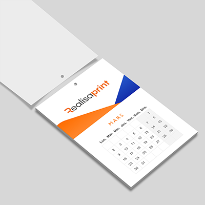 calendrier mural encolle ouvert