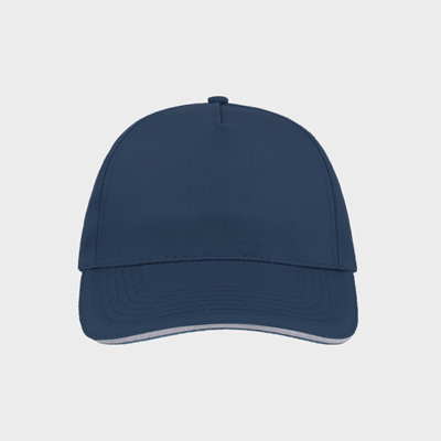 Casquette atlantis AT500 marine blanc personnalisée f