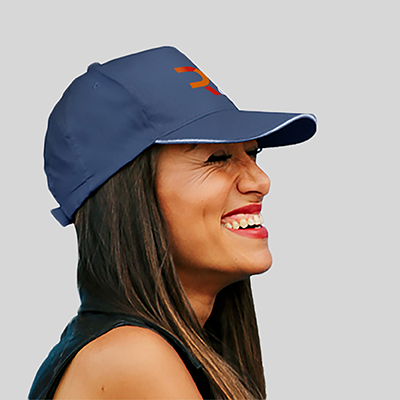 Impression casquette atlantis AT500 marine blanc personnalisée