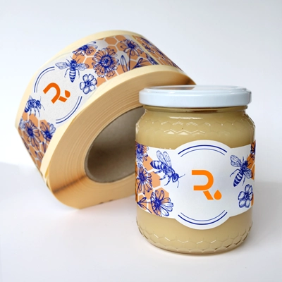 impression etiquette rouleau miel