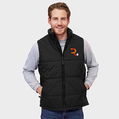 Veste bodywarmer personnalisable homme Warmy noir
