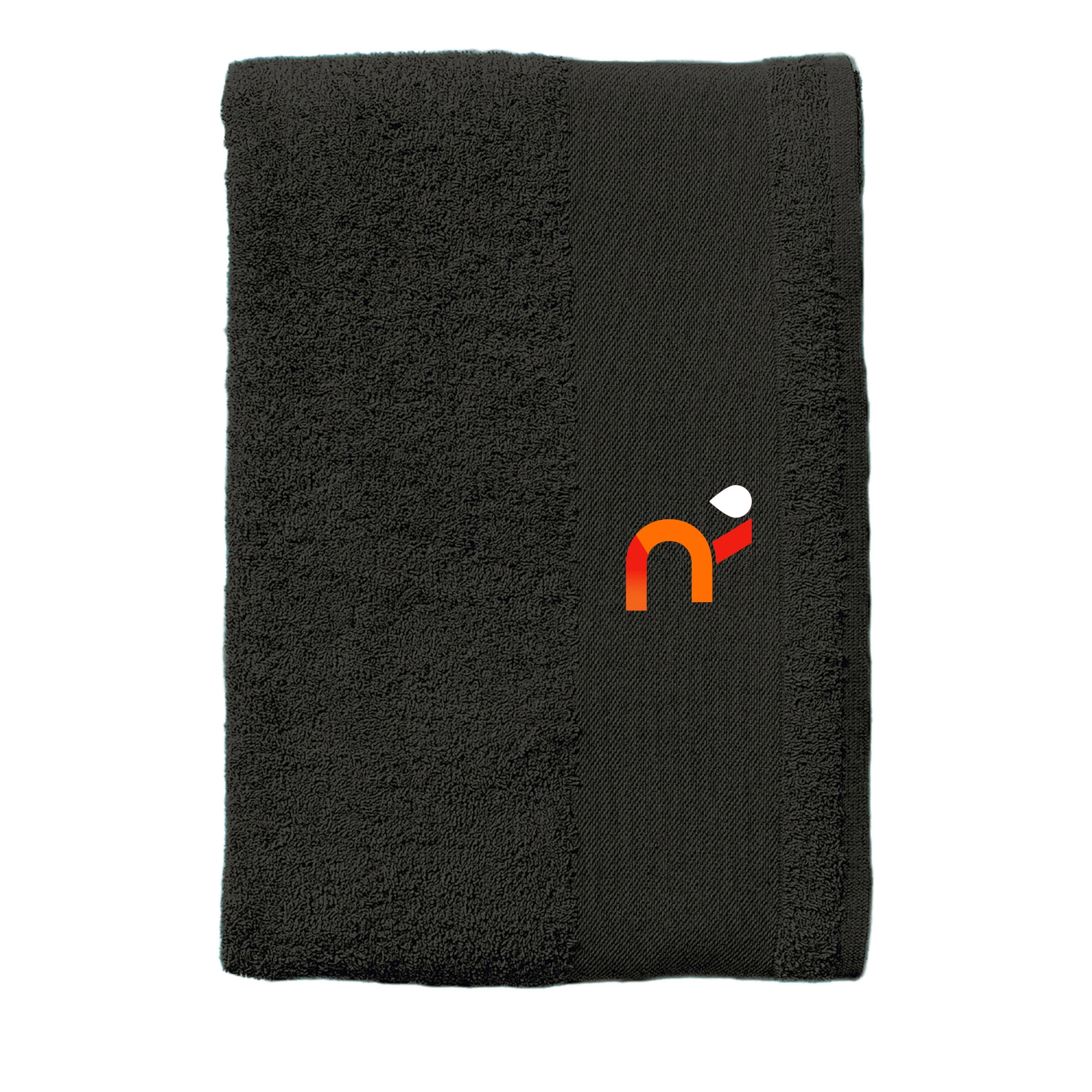 Serviette de bain personnalisée pool noir Face