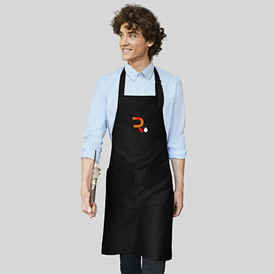 Tablier personnalisé unisexe cupcake noir