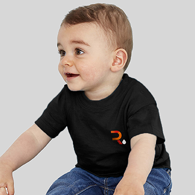 Tshirt personnalisé bébé mini noir profond